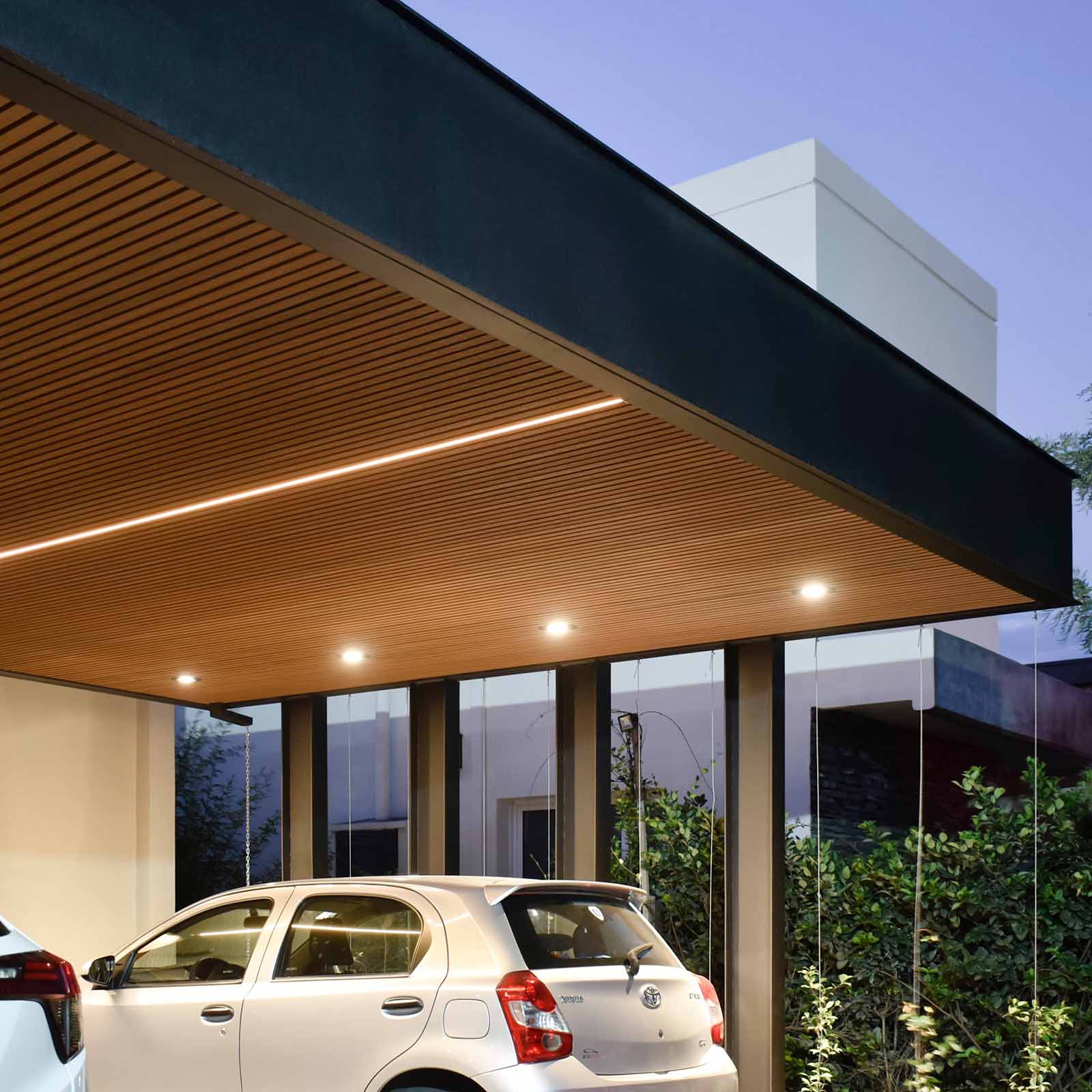 采用共挤WPC长城板材的户外建筑覆层